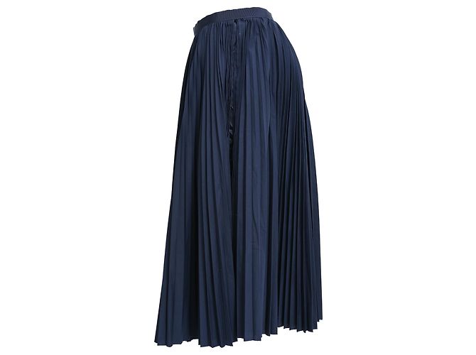 Falda midi plisada Sacai en poliéster azul marino - vista 2