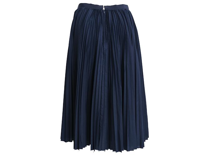 Falda midi plisada Sacai en poliéster azul marino - vista 3