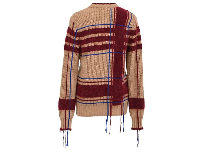 Tory Burch Eden Plaid Pullover aus mehrfarbiger Wolle - Ansicht 3