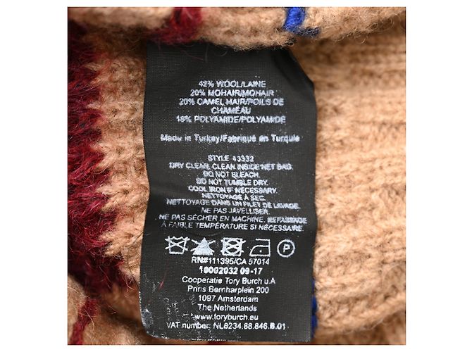 Tory Burch Eden Plaid Pullover aus mehrfarbiger Wolle - Ansicht 5