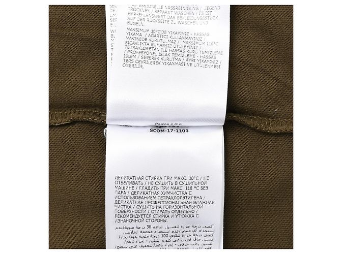 Camiseta Moncler com logo em algodão verde - vista 6