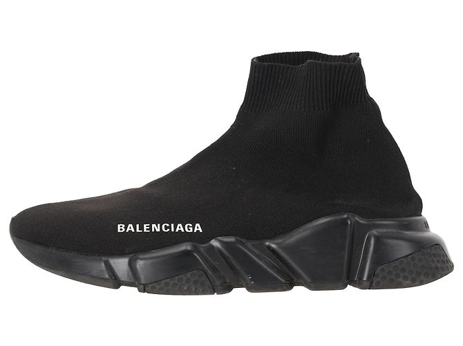 Balenciaga Speed Sneaker aus schwarzem Polyester - Ansicht 2