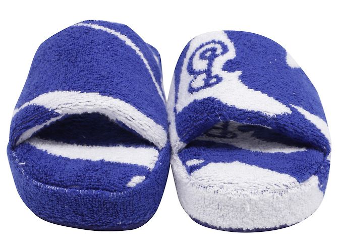 Pantofole Snug in spugna Burberry in cotone blu - vista 2