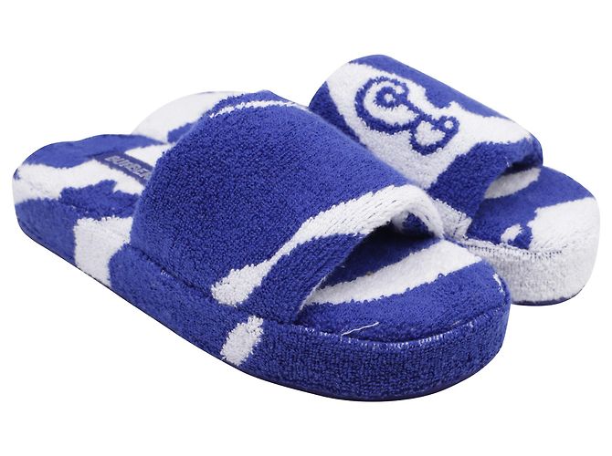 Pantofole Snug in spugna Burberry in cotone blu - vista 3