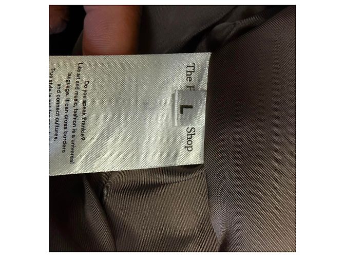 Autre Marque Minifalda con efecto cocodrilo de The Frankie Shop en piel sintética marrón - vista 5