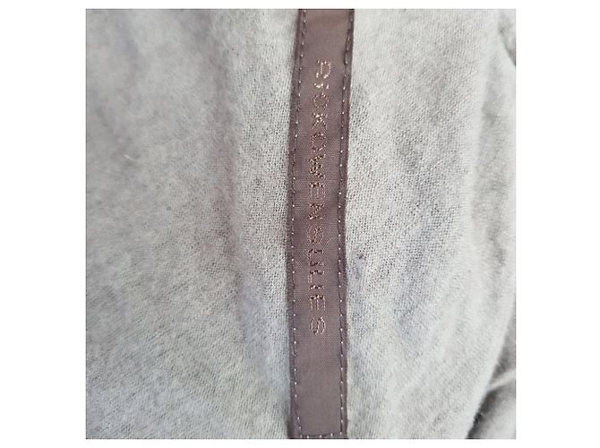 Abito midi drappeggiato con scollo a V Rick Owens in cotone grigio - vista 4