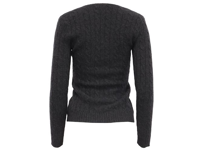 V-Ausschnitt Pullover Ralph Lauren Black Label aus Kaschmir in Anthrazitgrau - Ansicht 4