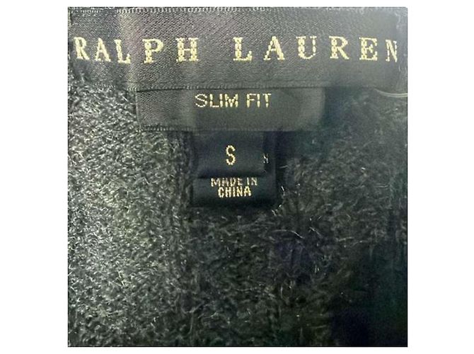 V-Ausschnitt Pullover Ralph Lauren Black Label aus Kaschmir in Anthrazitgrau - Ansicht 7