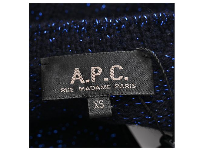 Apc Suéter de malha tricotada A.P.C em lã azul marinho - vista 4