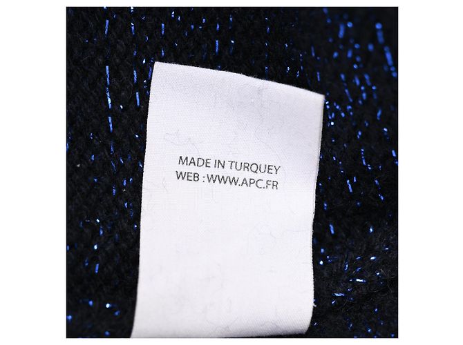 Apc Suéter de malha tricotada A.P.C em lã azul marinho - vista 6