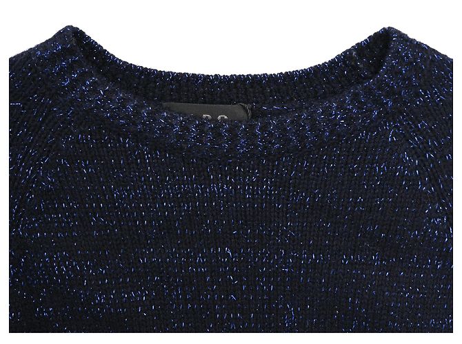 Apc Suéter de malha tricotada A.P.C em lã azul marinho - vista 7