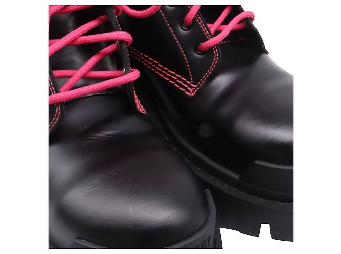 Stivali Strike di Balenciaga in pelle di vitello nera Nero - vista 8