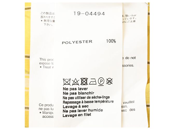 Camisa Sacai de rayas de corte holgado en poliéster amarillo - vista 5
