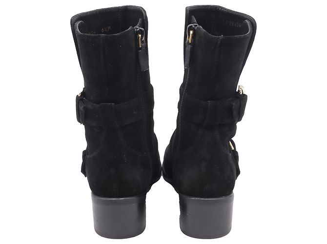 Botines con hebilla Britain de Stuart Weitzman en ante marrón Negro - vista 4