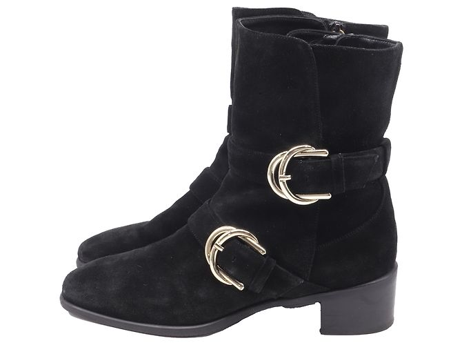 Botines con hebilla Britain de Stuart Weitzman en ante marrón Negro - vista 5