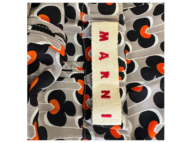 Marni Hose mit Print aus Multicolour-Viskose Mehrfarben - Ansicht 3