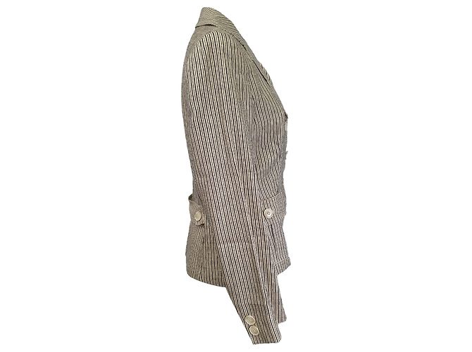Blazer a rayas Max Mara en algodón beige - vista 2