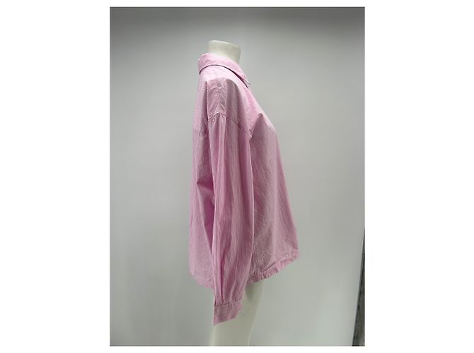 Autre Marque Camisa de rayas de algodón rosa ADANOLA M - vista 4