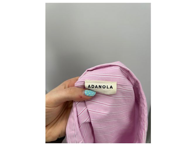 Autre Marque Camisa de rayas de algodón rosa ADANOLA M - vista 5