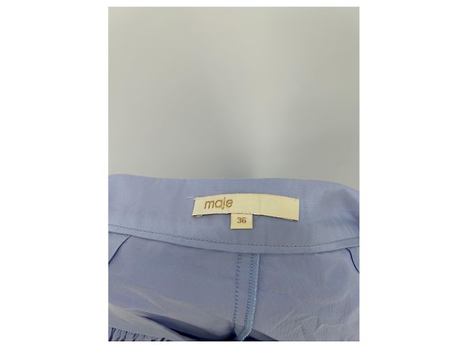 Maje gonna pantalone lunga blu in cotone - vista 3
