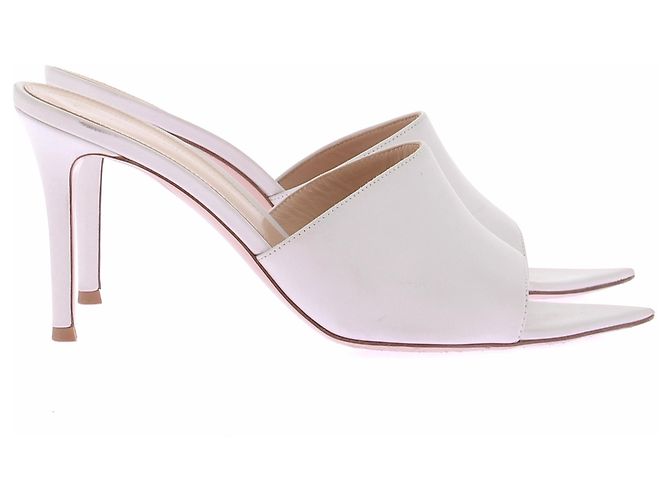 Mule Gianvito Rossi in pelle bianca Bianco - vista 3