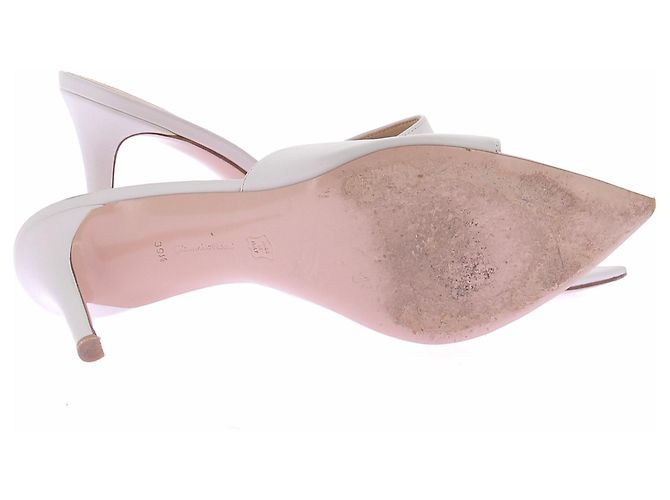 Mule Gianvito Rossi in pelle bianca Bianco - vista 7