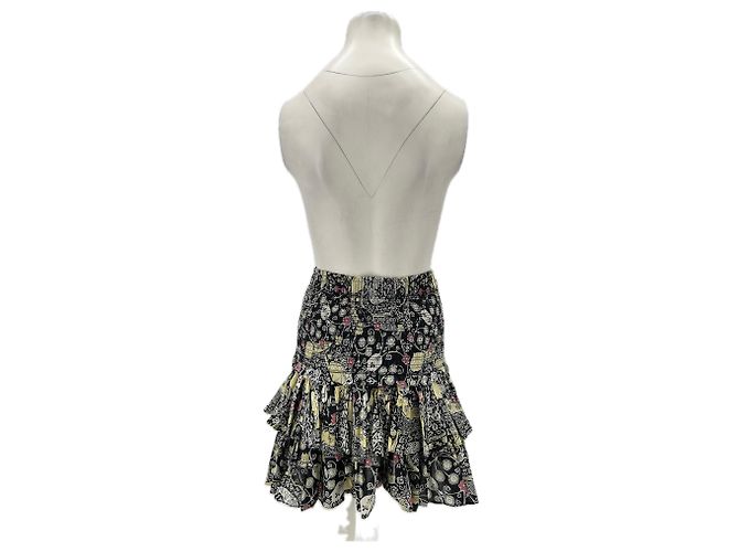 Falda estampada Isabel Marant Etoile de algodón marrón Castaño - vista 2