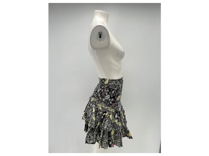 Falda estampada Isabel Marant Etoile de algodón marrón Castaño - vista 3