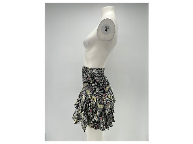 Falda estampada Isabel Marant Etoile de algodón marrón Castaño - vista 4