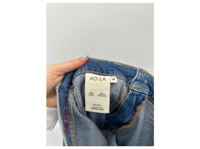 Autre Marque AO.LA Jeans Blau Regenbogen Baumwolle Größe 25 - Ansicht 4