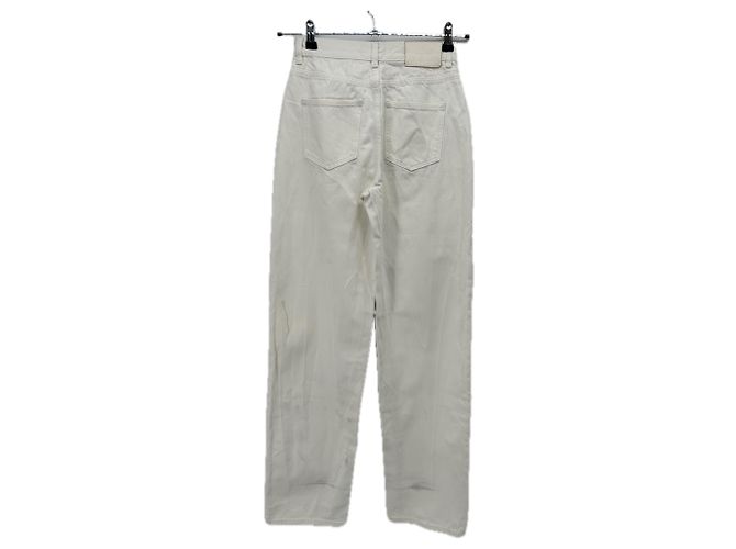 Autre Marque Pantalones blancos de algodón LOULOU DE SAISON Talla 25 - vista 2
