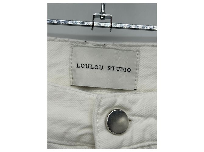 Autre Marque Pantalones blancos de algodón LOULOU DE SAISON Talla 25 - vista 5