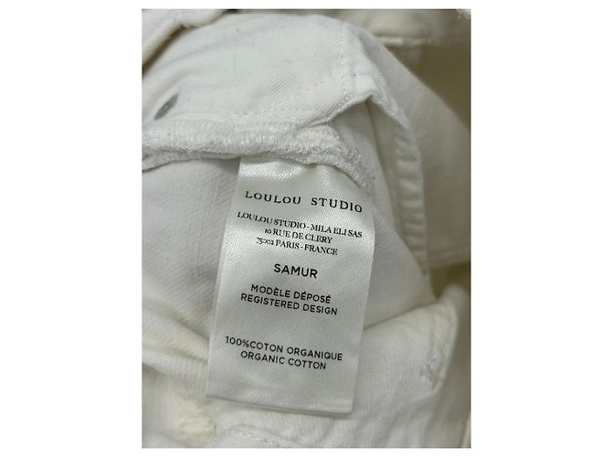 Autre Marque Pantalones blancos de algodón LOULOU DE SAISON Talla 25 - vista 6