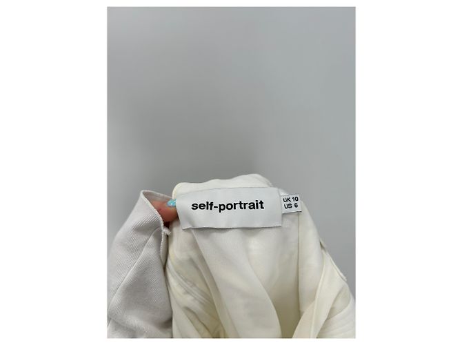 Self portrait Vestido largo blanco con bordados - vista 5