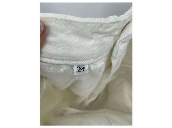 Autre Marque Pantalones blancos de algodón LOULOU DE SAISON Talla 24 - vista 5