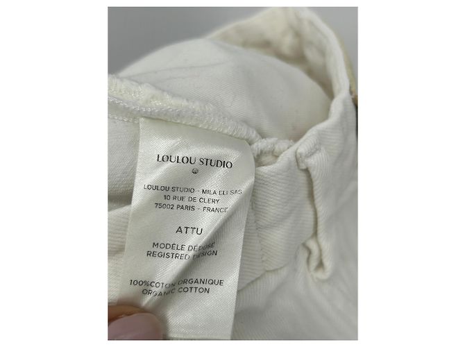 Autre Marque Pantalones blancos de algodón LOULOU DE SAISON Talla 24 - vista 6
