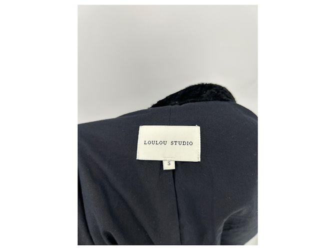 Autre Marque Cappotto nero in cotone BEATRIS LOULOU STUDIO - vista 5