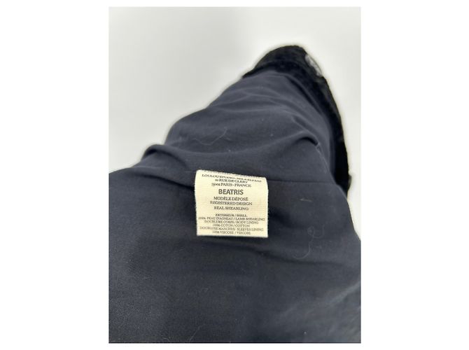 Autre Marque Cappotto nero in cotone BEATRIS LOULOU STUDIO - vista 6