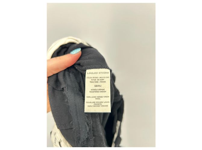 Autre Marque Schwarze SBIRU Loulou Studio Hose - Ansicht 4