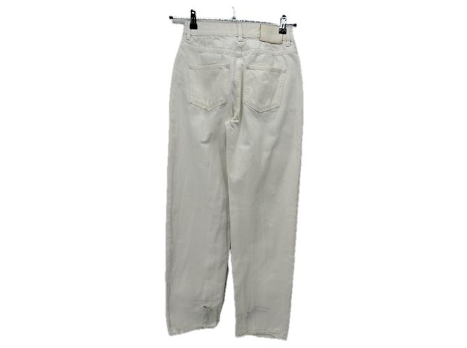Autre Marque Pantalones blancos de algodón LOULOU DE SAISON 26 US - vista 2