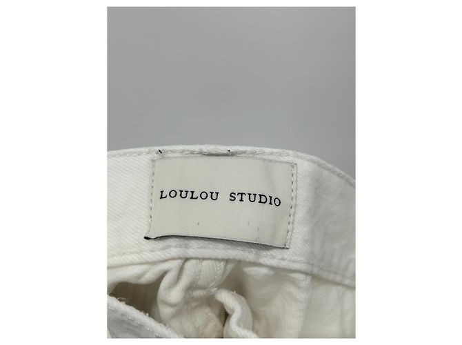 Autre Marque Pantalones blancos de algodón LOULOU DE SAISON 26 US - vista 5