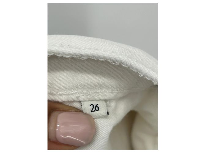 Autre Marque Pantalones blancos de algodón LOULOU DE SAISON 26 US - vista 6