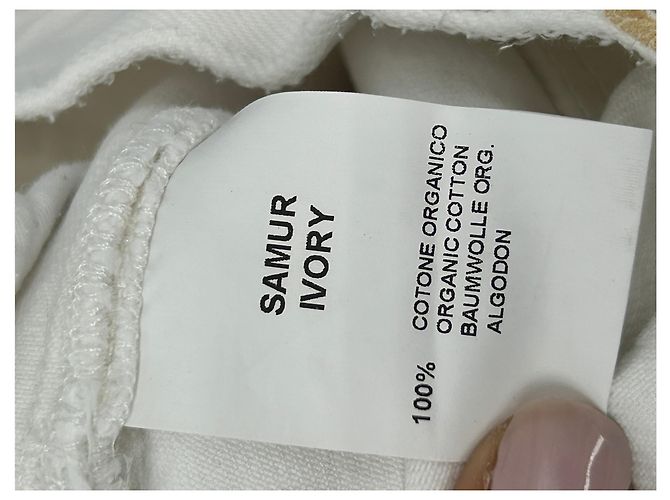 Autre Marque Pantalones blancos de algodón LOULOU DE SAISON 26 US - vista 7