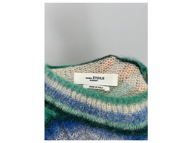 Isabel Marant Etoile Gestrickter Pullover in Creme und Blau gestreift - Ansicht 5