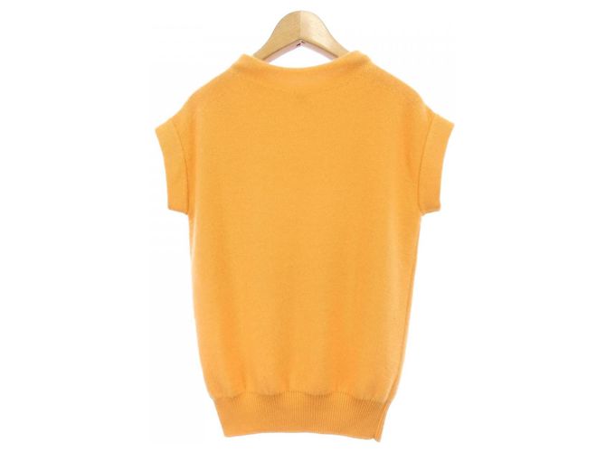 Hermès Top de punto de cachemira Hermes Naranja - vista 2