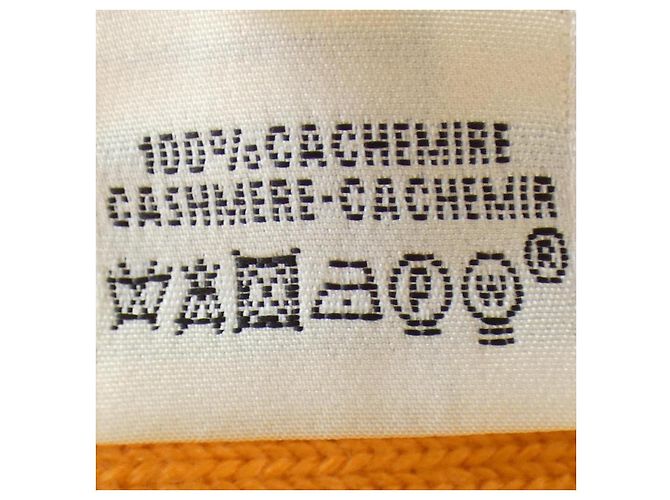 Hermès Top de punto de cachemira Hermes Naranja - vista 3