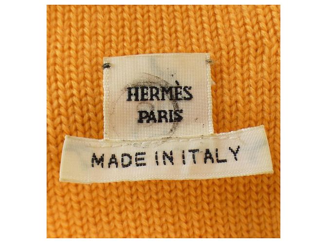 Hermès Top de punto de cachemira Hermes Naranja - vista 4