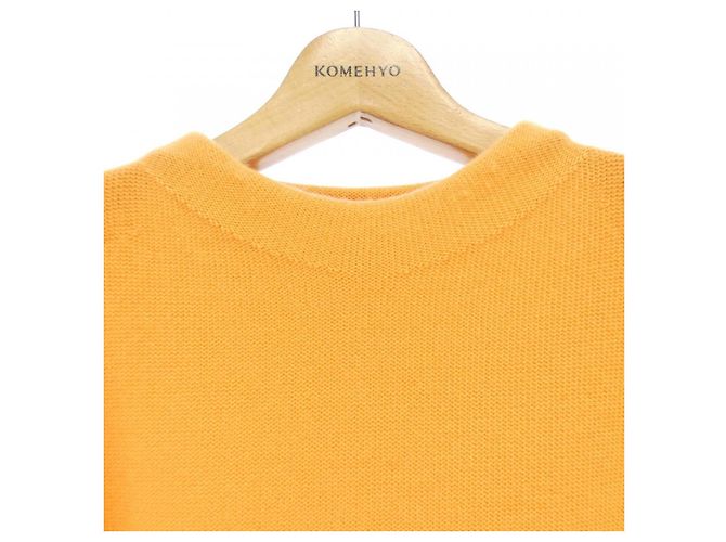 Hermès Top de punto de cachemira Hermes Naranja - vista 5