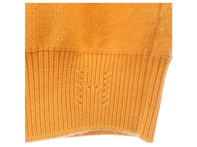 Hermès Top de punto de cachemira Hermes Naranja - vista 7
