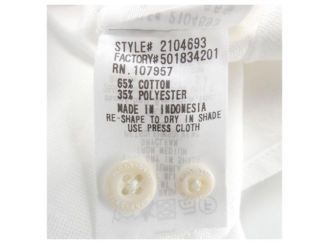 Autre Marque Camicia Montbell Bianco - vista 3